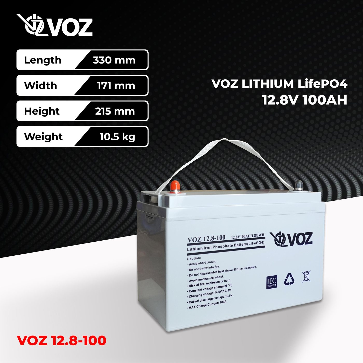 Baterai LiFePO4 12.8V 100 Ah 2
