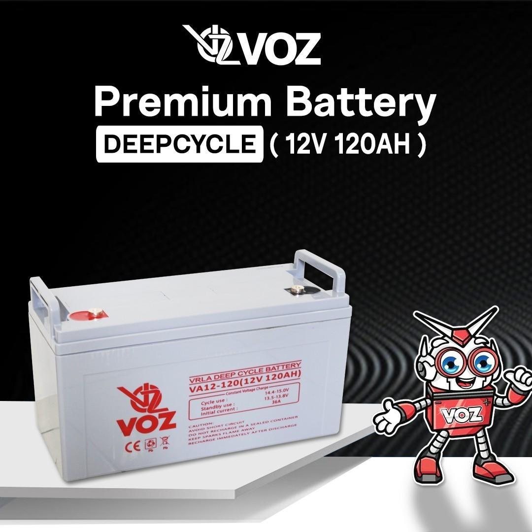 Voz Baterai Deep Cycle 12V 120 Ah | Baterai Solar Panel | Solar Cell