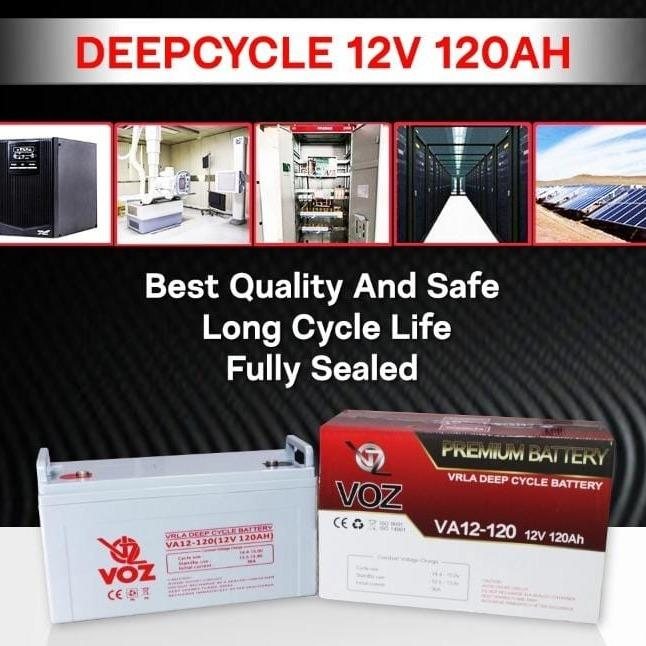 Voz Baterai Deep Cycle 12V 120 Ah | Baterai Solar Panel | Solar Cell 2