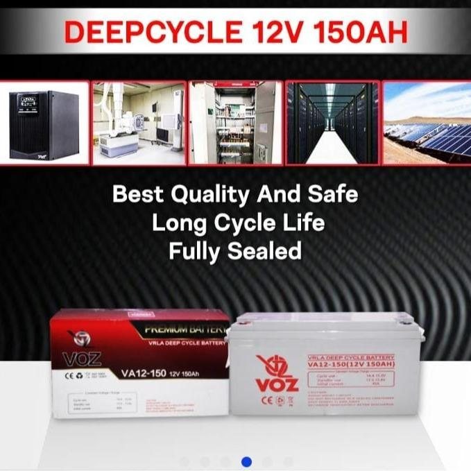 Voz Baterai Deep Cycle 12V 150 Ah | Baterai Solar Panel |Solar Cell 2