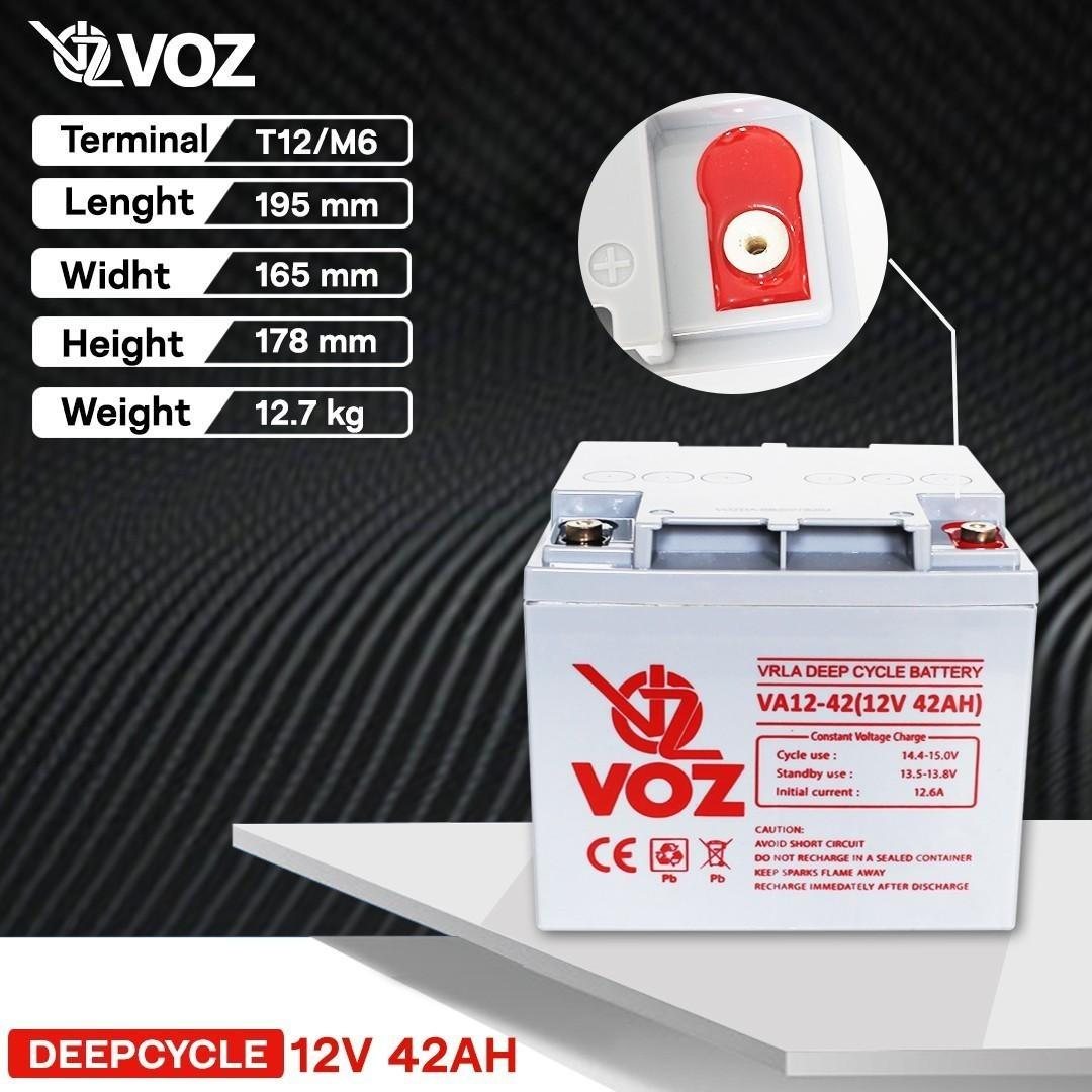 Voz Baterai Deep Cycle 12V 42 Ah| Baterai Solar Panel 2