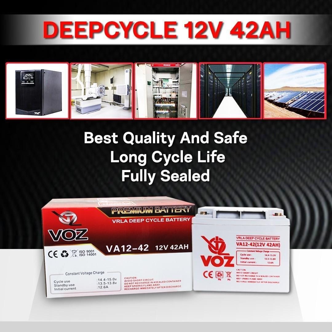 Voz Baterai Deep Cycle 12V 42 Ah| Baterai Solar Panel 3