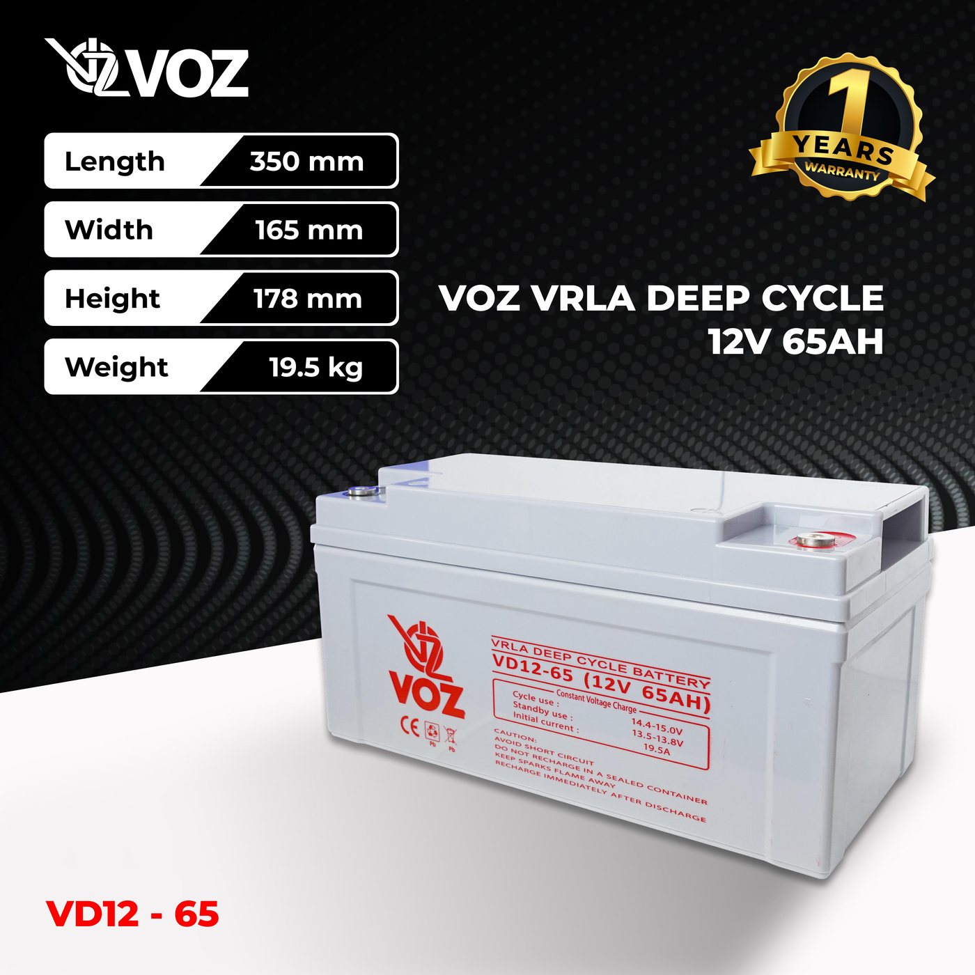 Voz Baterai Deep Cycle 12V 65 Ah| Baterai Solar Panel 2