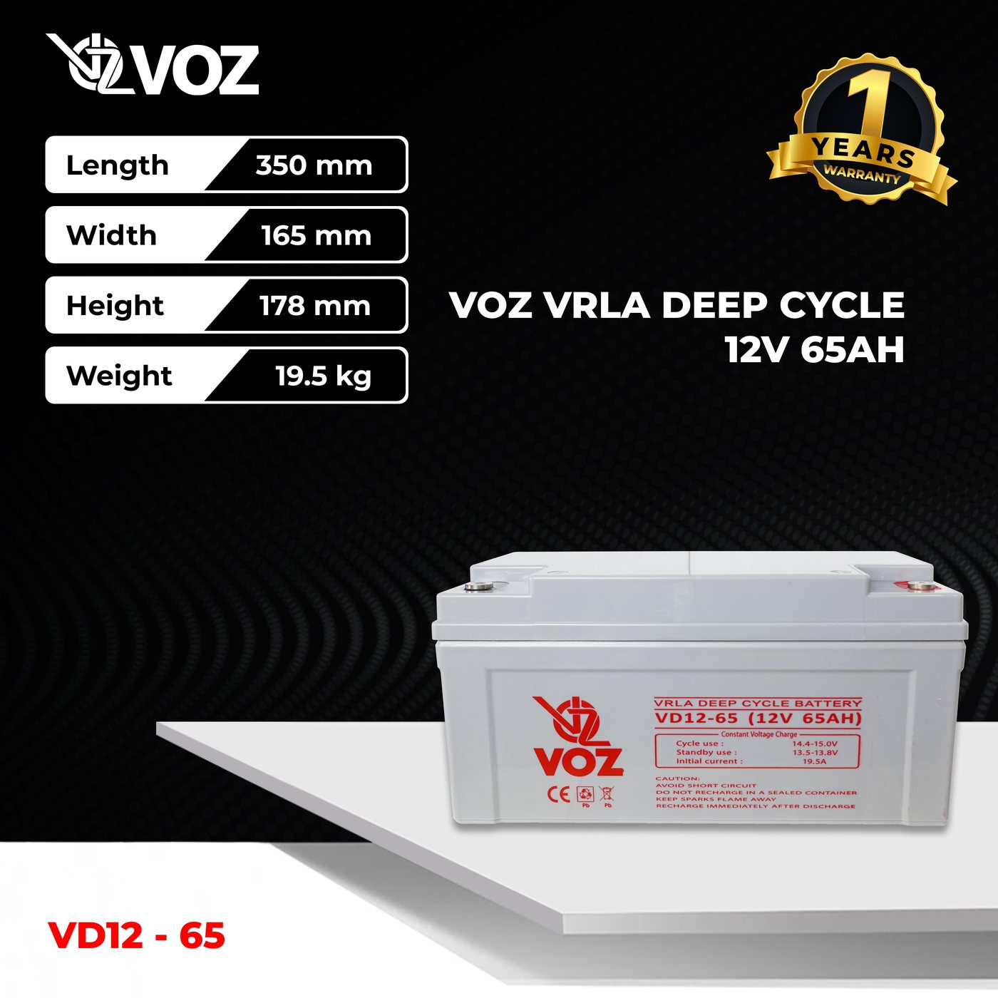 Voz Baterai Deep Cycle 12V 65 Ah| Baterai Solar Panel 3