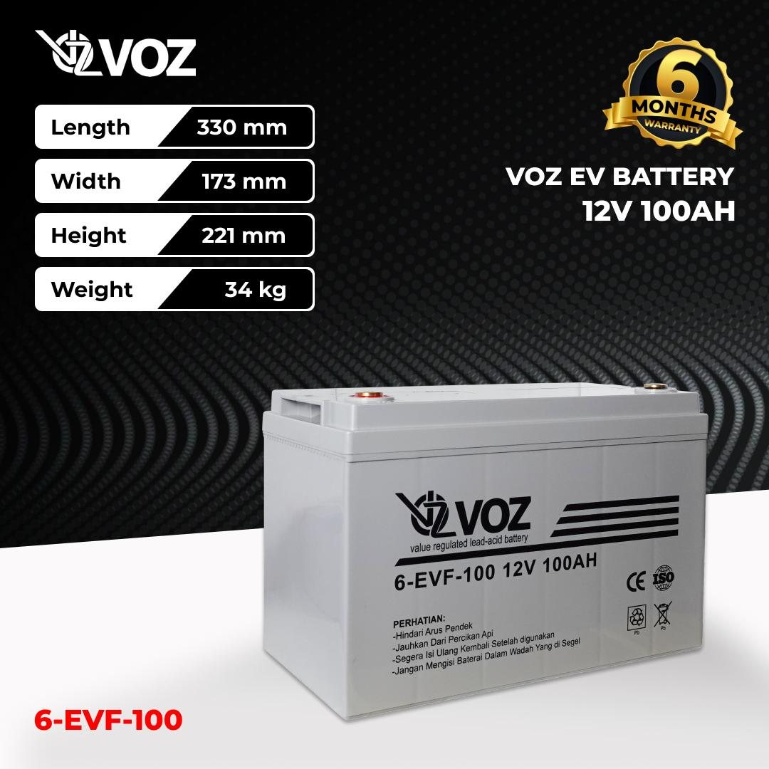 Voz Baterai EVF 12V 100 Ah | Baterai UPS | Baterai Solar Cell 2