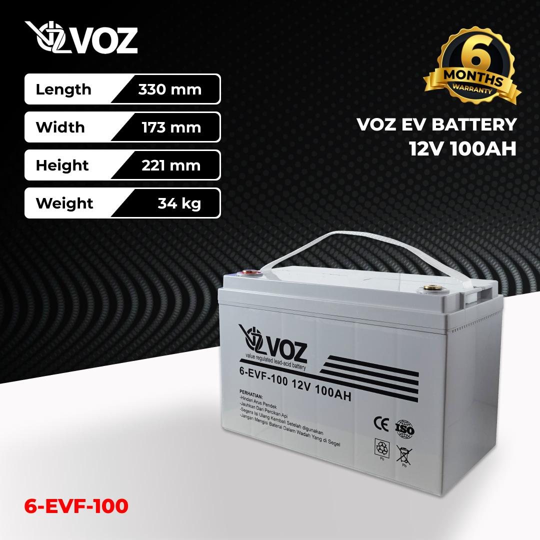 Voz Baterai EVF 12V 100 Ah | Baterai UPS | Baterai Solar Cell 3