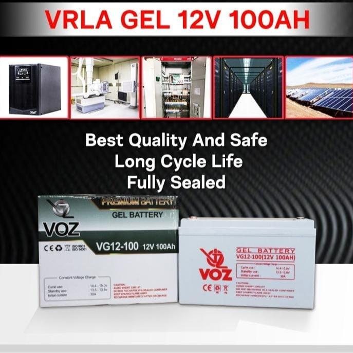 Voz Baterai Gel 12V 100 Ah| Baterai Solar Panel |Baterai Solar Cell 3