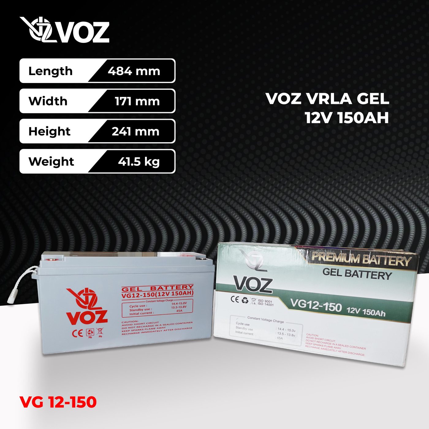 Voz Baterai Gel 12V 150 Ah | Baterai Solar Panel | Baterai Solar Cell 2