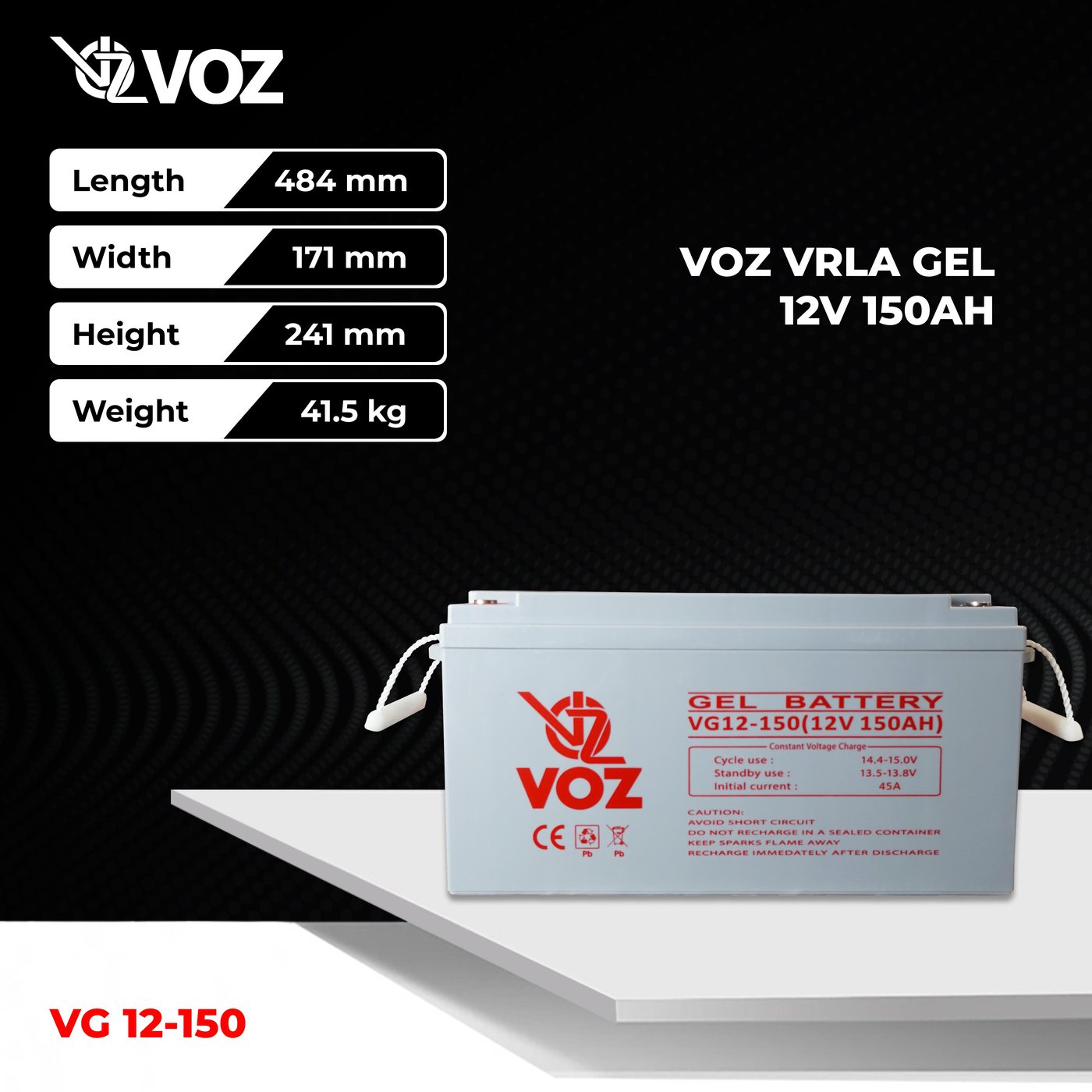 Voz Baterai Gel 12V 150 Ah | Baterai Solar Panel | Baterai Solar Cell 3