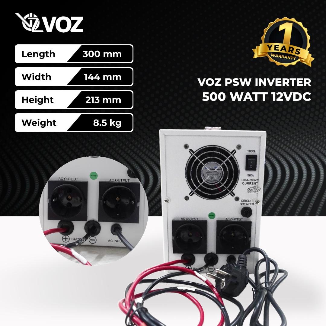VOZ Baterai Inverter PSW 500W 3