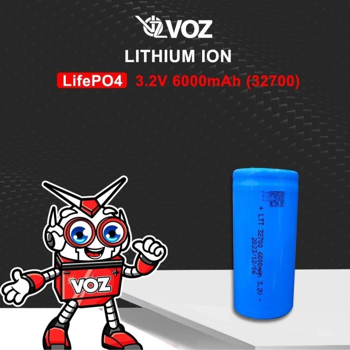 Voz Baterai LifePo4 Lithium iron phosphate 32700 3.2V 6000 mAh