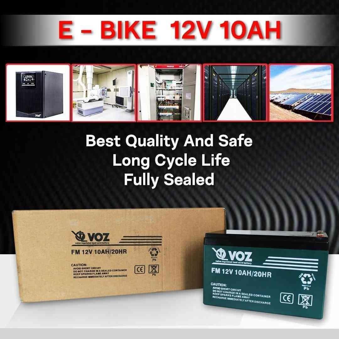 Voz Baterai Sepeda Listrik 12V 10 Ah | Voz E-Bike Baterai 12V 10 Ah