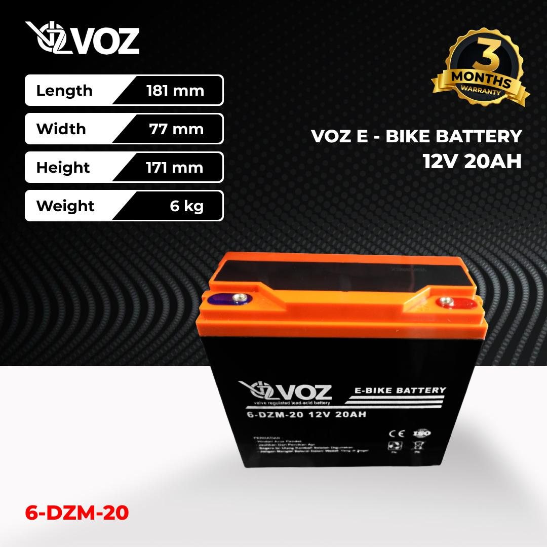 Voz Baterai Sepeda Listrik 12V 20 Ah | Voz E-Bike Baterai 12V 20 Ah 2