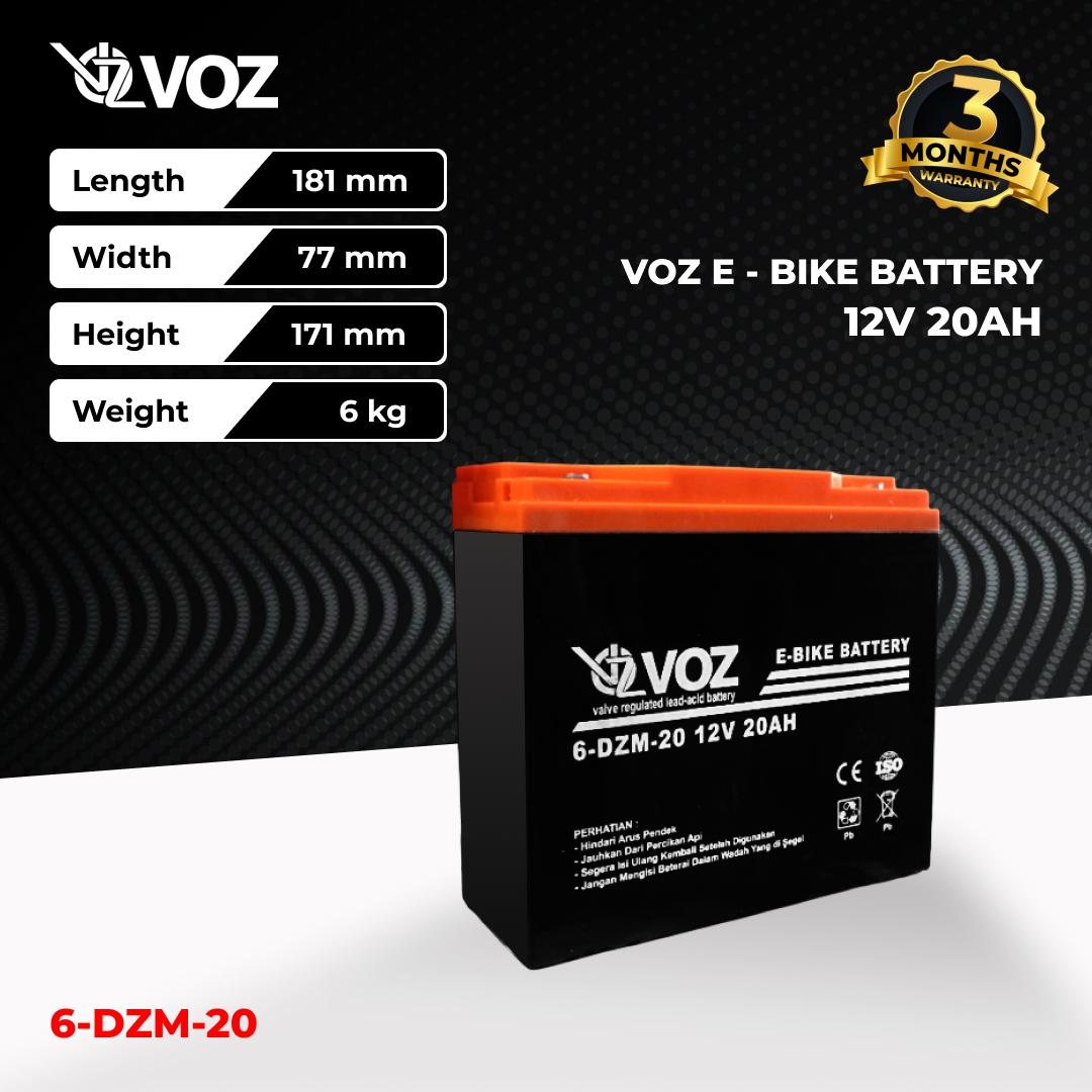 Voz Baterai Sepeda Listrik 12V 20 Ah | Voz E-Bike Baterai 12V 20 Ah 3