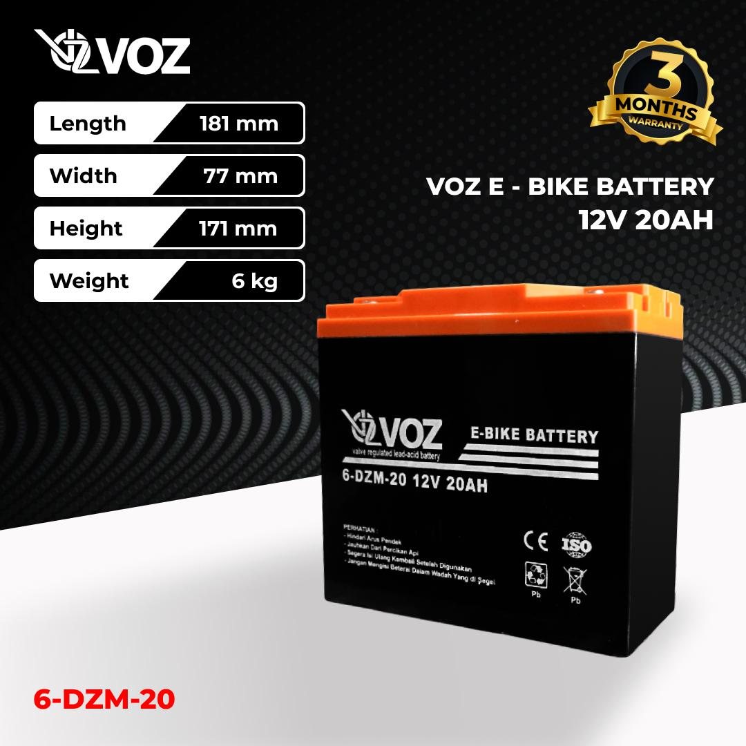 Voz Baterai Sepeda Listrik 12V 20 Ah | Voz E-Bike Baterai 12V 20 Ah 4