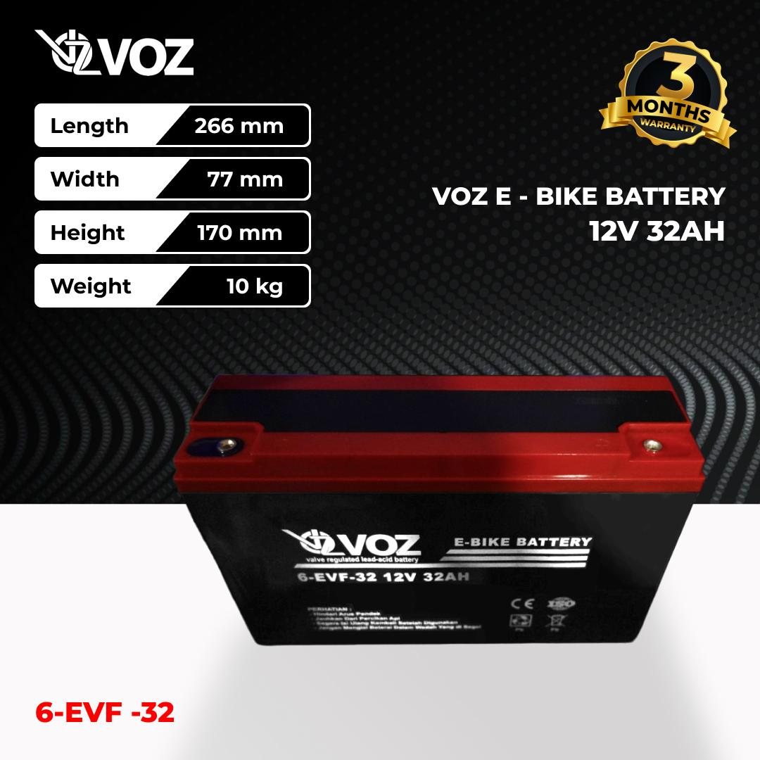 Voz Baterai Sepeda Listrik 12V 32 Ah | Voz E-Bike Baterai 12V 32 Ah 2