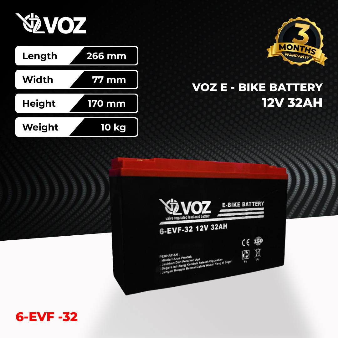 Voz Baterai Sepeda Listrik 12V 32 Ah | Voz E-Bike Baterai 12V 32 Ah 3