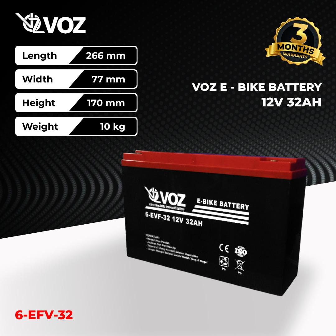 Voz Baterai Sepeda Listrik 12V 32 Ah | Voz E-Bike Baterai 12V 32 Ah 4