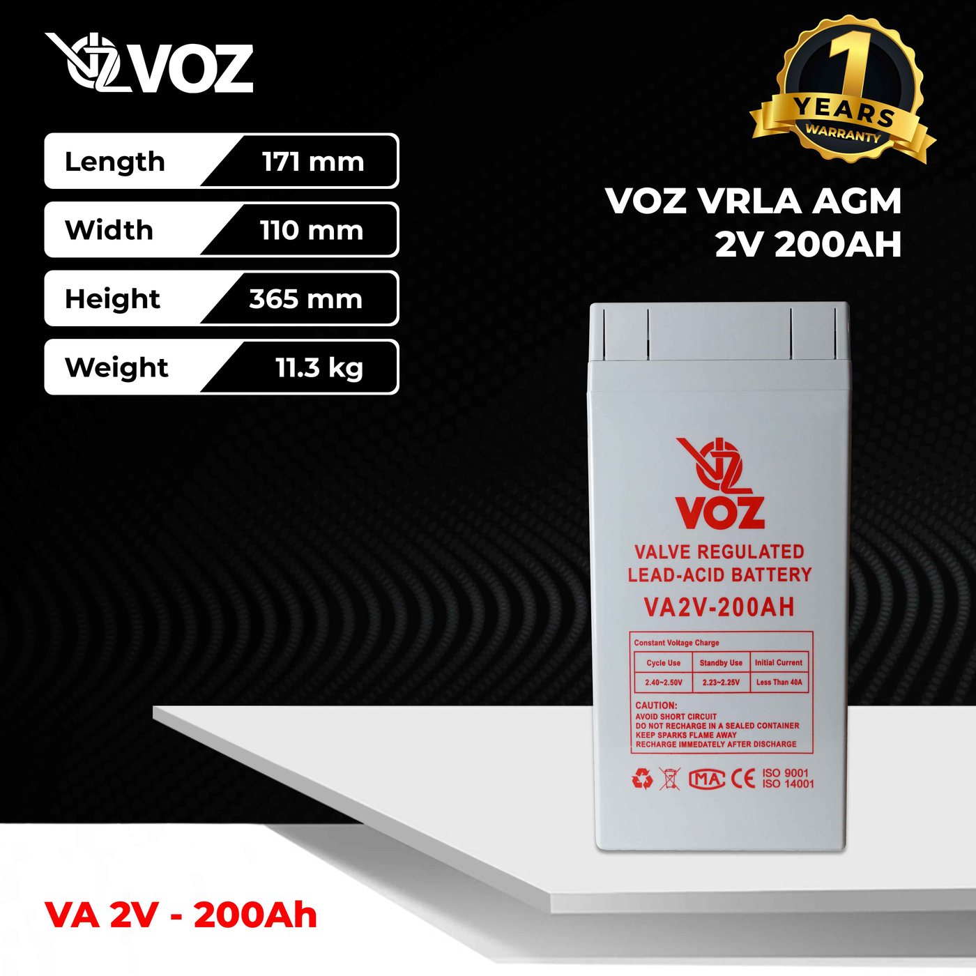 Voz Baterai VRLA 2V 200 Ah| Baterai UPS | Baterai Solar Cell 3