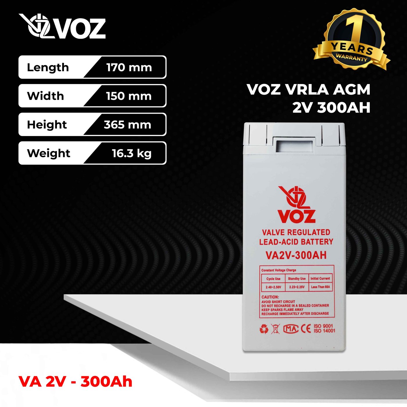 Voz Baterai VRLA 2V 300 Ah| Baterai UPS | Baterai Solar Cell 3