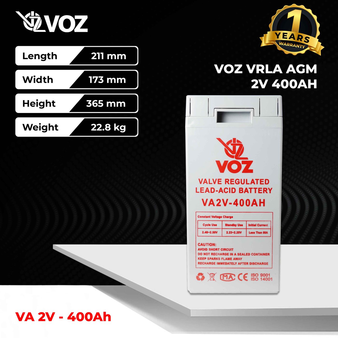 Voz Baterai VRLA 2V 400 Ah| Baterai UPS | Baterai Solar Cell 3