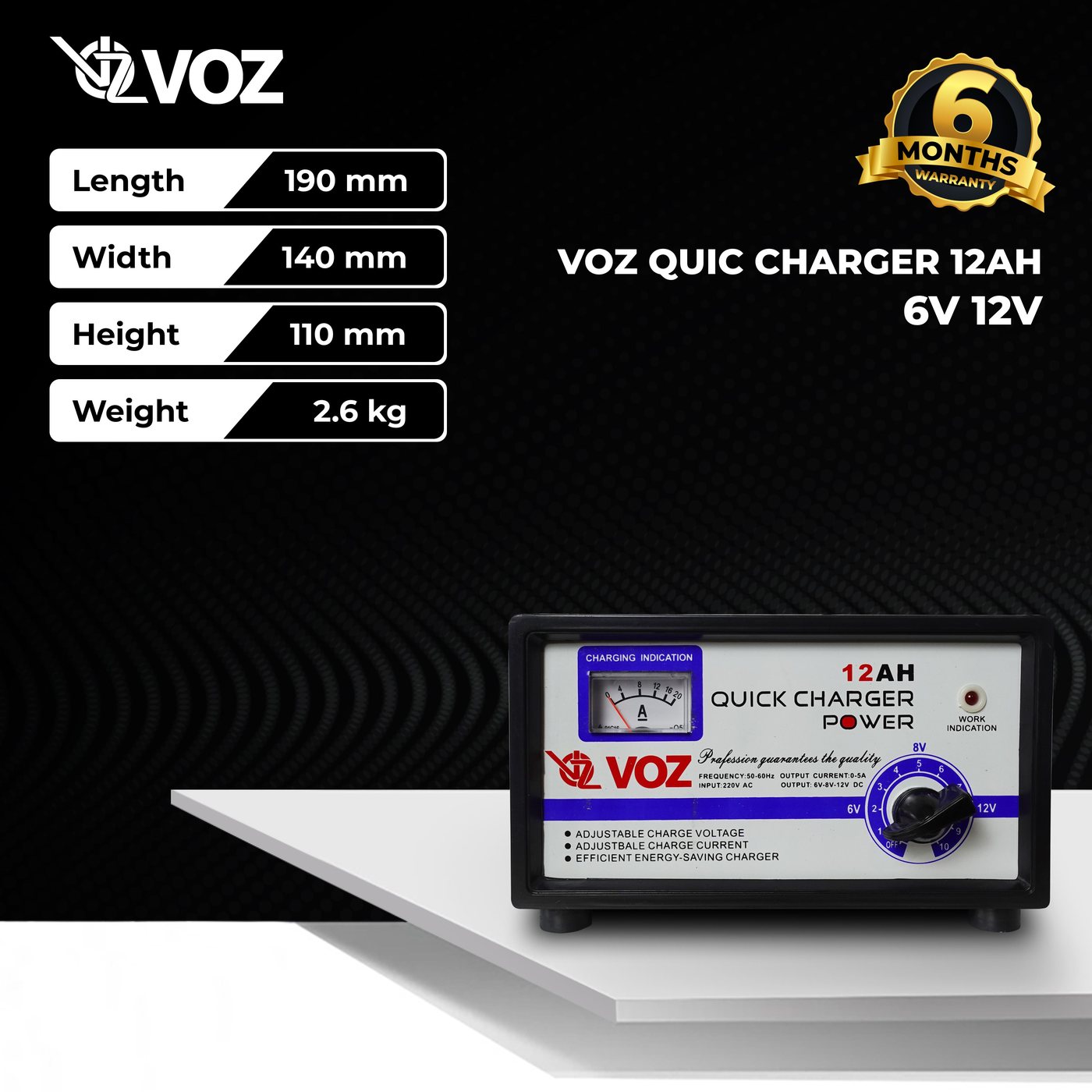 Voz Charger Aki 12A | Charger Aki Motor | Charger Aki 3