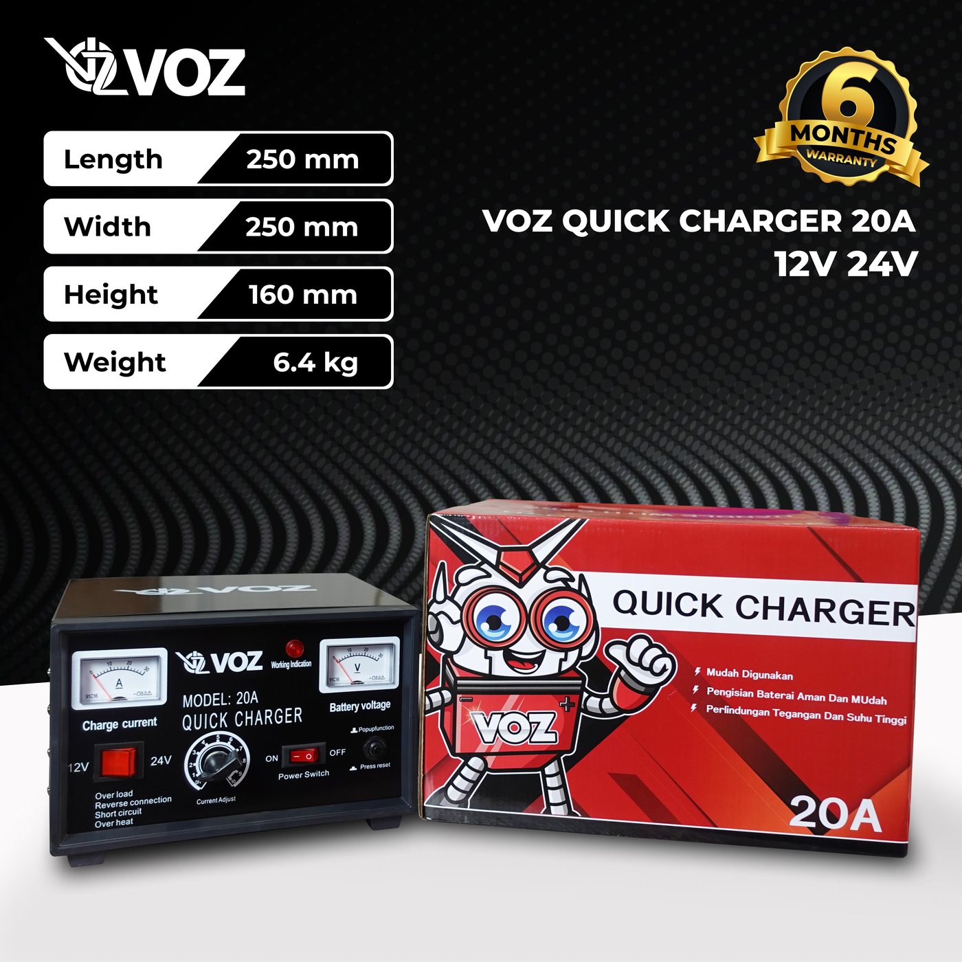 Voz Charger Aki 20A | Charger Aki Mobil | Charger Aki Kering 2