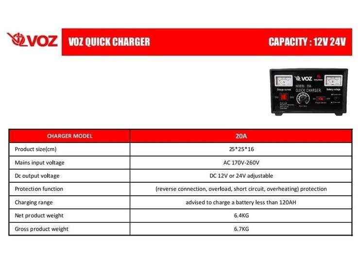 Voz Charger Aki 20A | Charger Aki Mobil | Charger Aki Kering 5