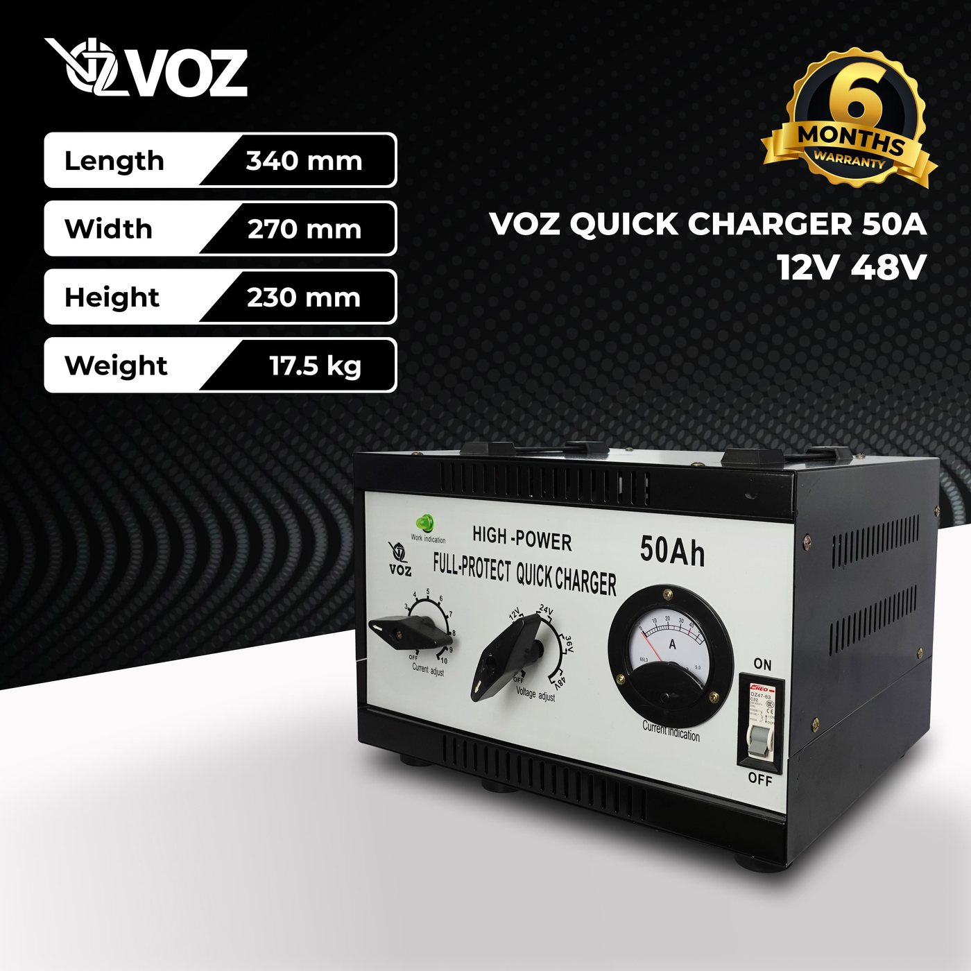 Voz Charger Aki 50A | Charger Aki Mobil |Charger Solar Cell 4