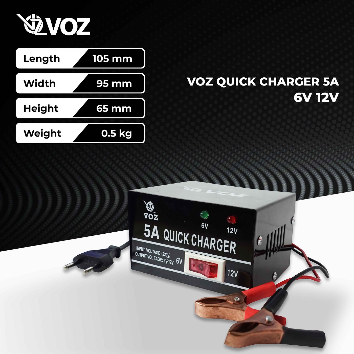 Voz Charger Aki 5A | Charger Aki Motor | Charger Aki 4