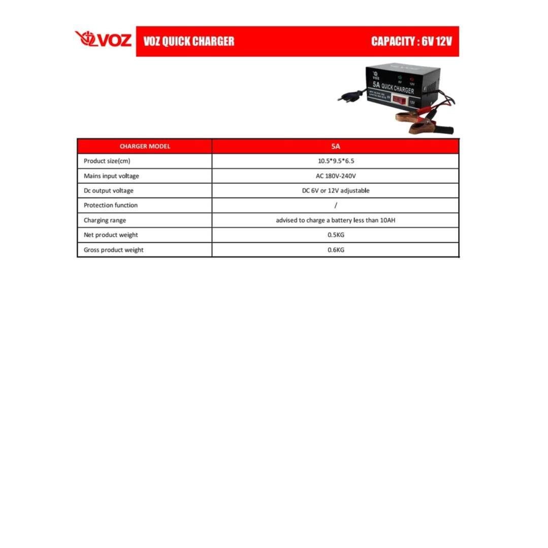 Voz Charger Aki 5A | Charger Aki Motor | Charger Aki 7