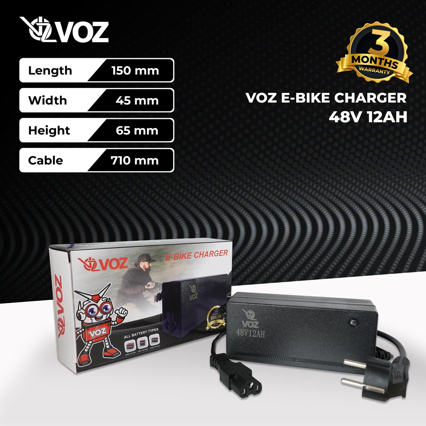 Voz Charger E-Bike 48V 12Ah | Sepeda Listrik 48V 12 Ah 2