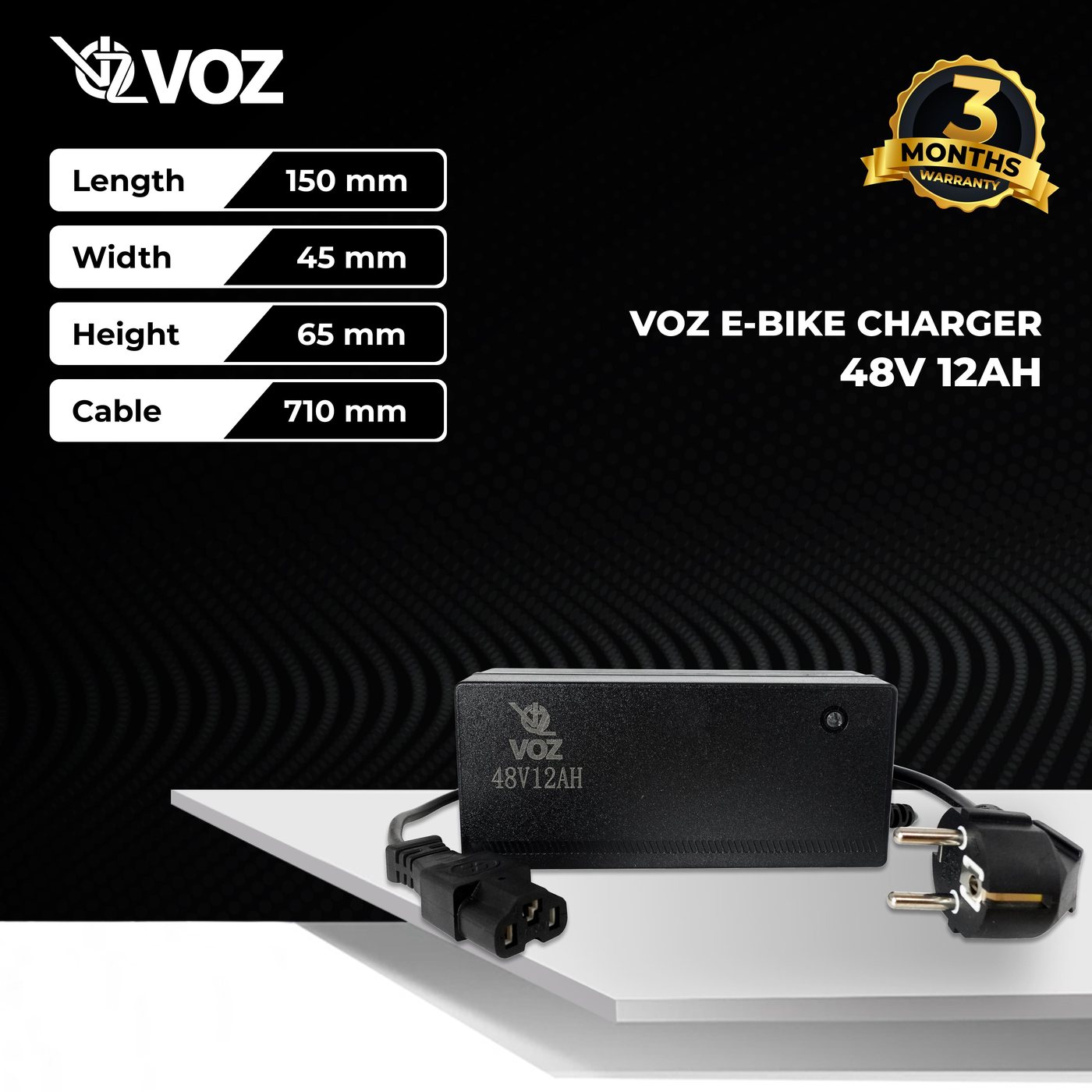 Voz Charger E-Bike 48V 12Ah | Sepeda Listrik 48V 12 Ah 3