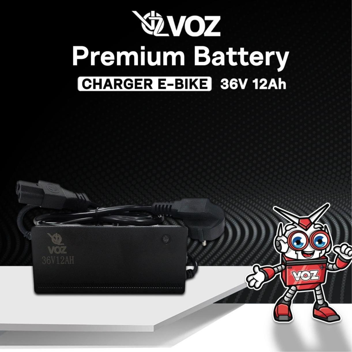 Voz Charger Sepeda Listrik 36V 12 Ah