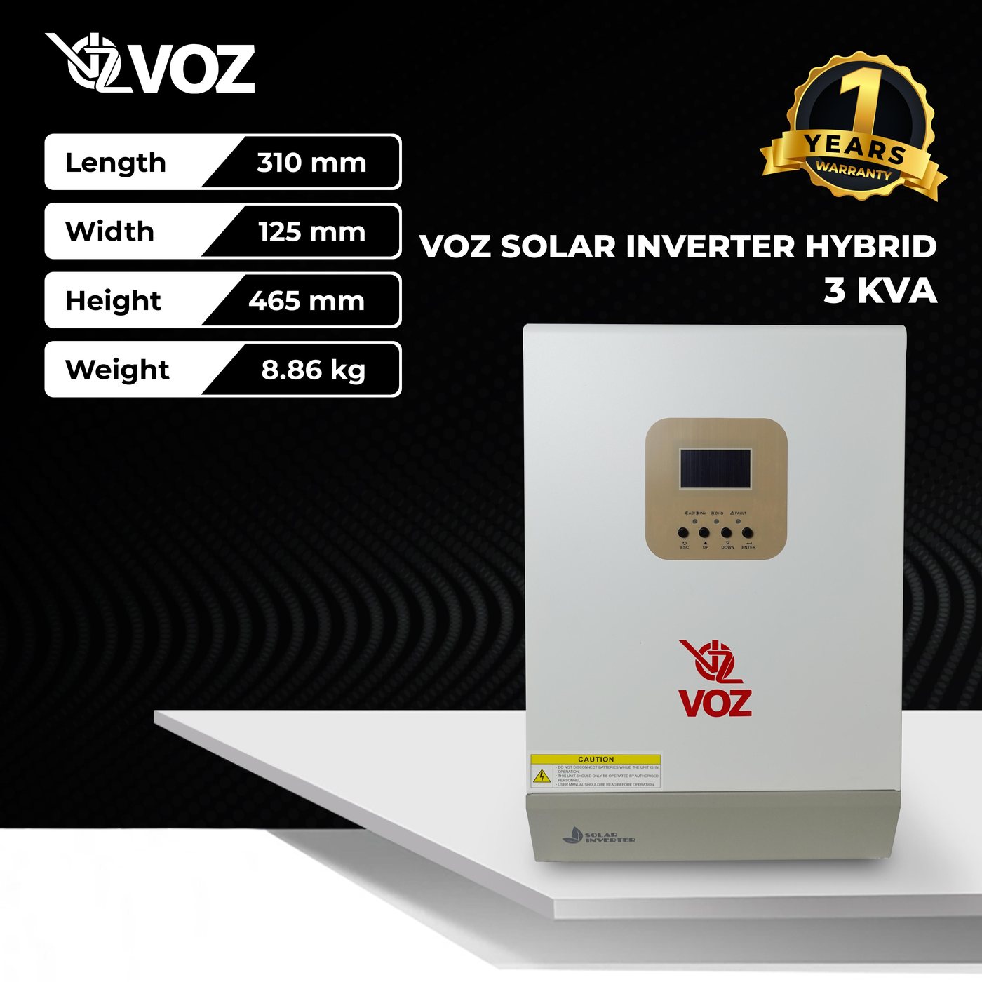 Voz Hybrid Solar Inverter 3KVA - 3000W - Panel Surya