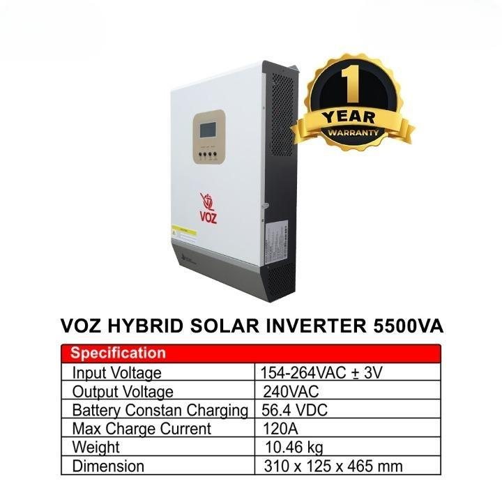 Voz Hybrid Solar Inverter 5.5KVA - 5500W - Panel Surya 4