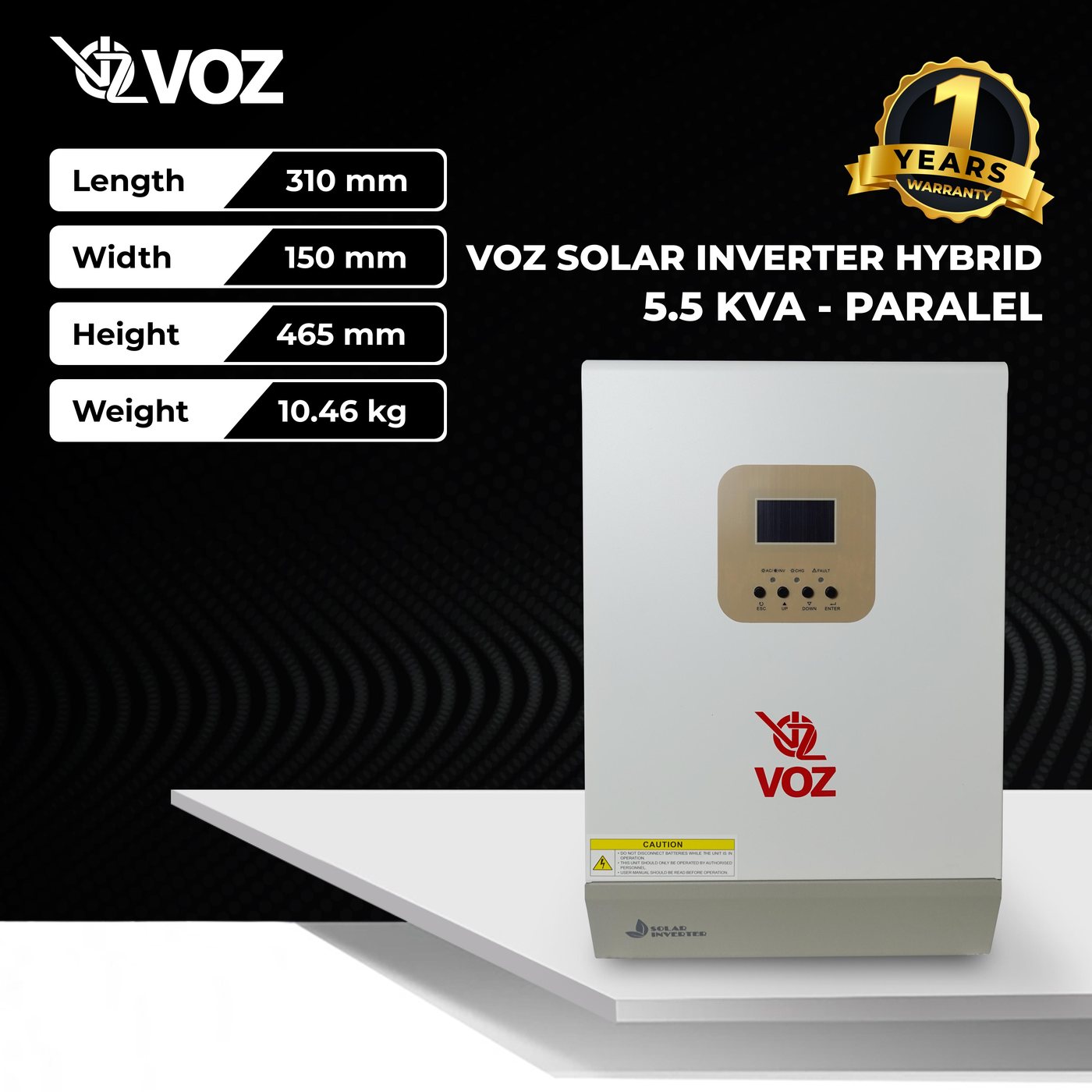 Voz Hybrid Solar Inverter 5.5KVA - 5500W Paralel - Panel Surya