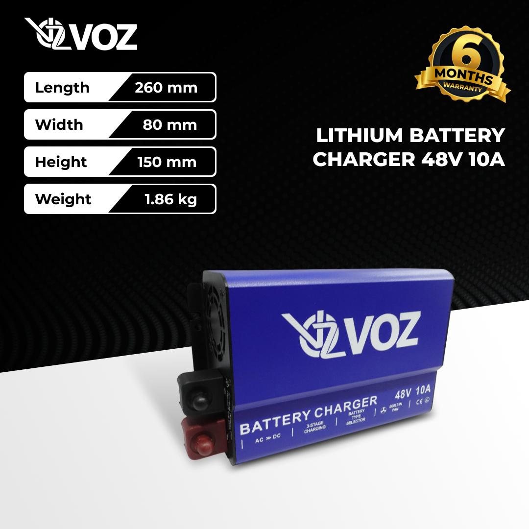 VOZ LITHIUM BATTERY CHARGER 48V 10A | VOZ CHARGER LITHIUM | SMART BATTERY CHARGER 2