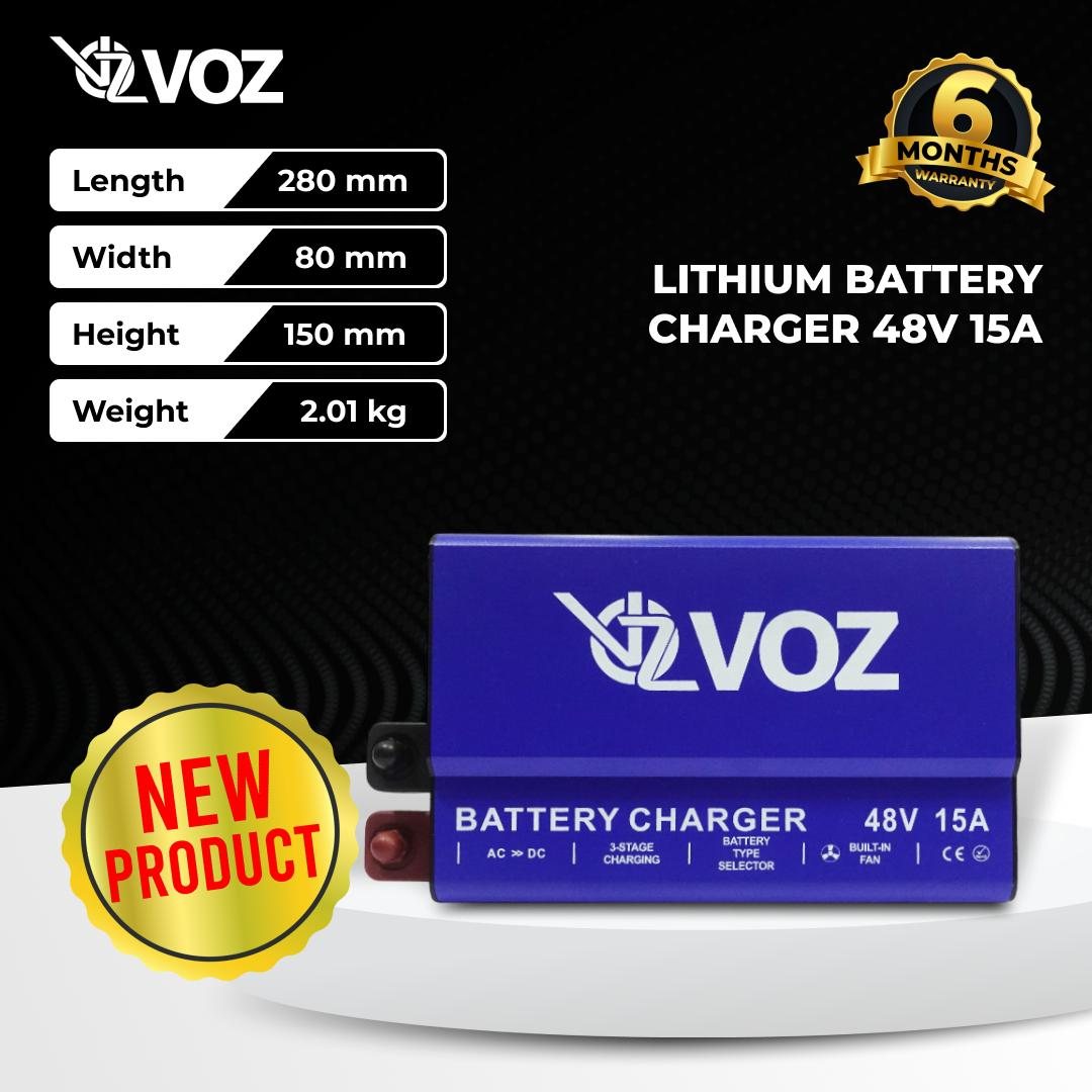 VOZ LITHIUM BATTERY CHARGER 48V 15A | VOZ LITHIUM CHARGER 48V 15A | SMART CHARGER