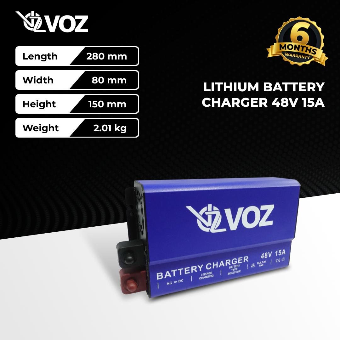VOZ LITHIUM BATTERY CHARGER 48V 15A | VOZ LITHIUM CHARGER 48V 15A | SMART CHARGER 2