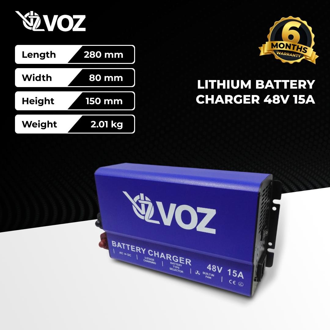 VOZ LITHIUM BATTERY CHARGER 48V 15A | VOZ LITHIUM CHARGER 48V 15A | SMART CHARGER 3