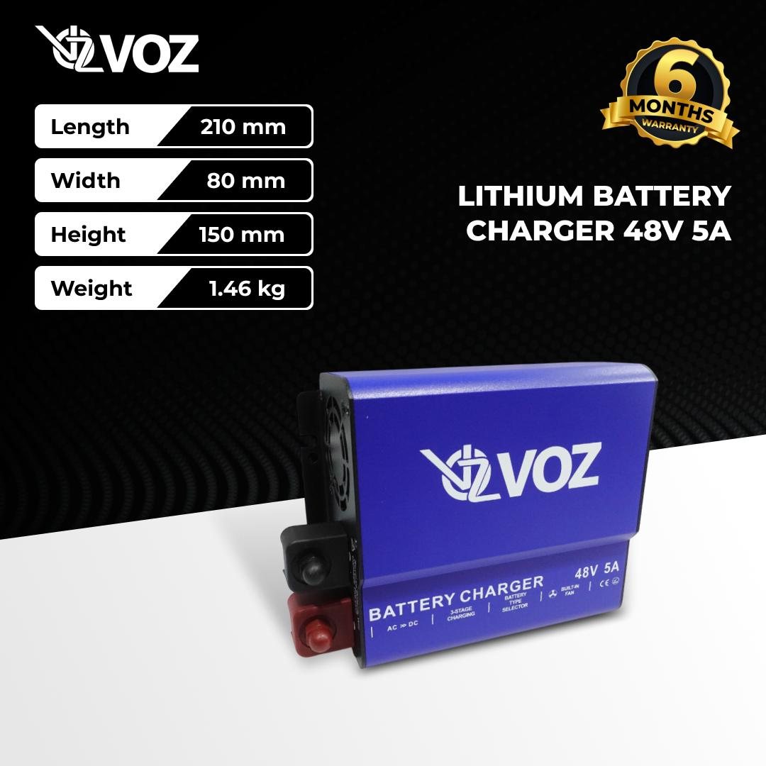VOZ LITHIUM BATTERY CHARGER 48V 5A | VOZ LITHIUM CHARGER 48V 5A | SMART CHARGER 2