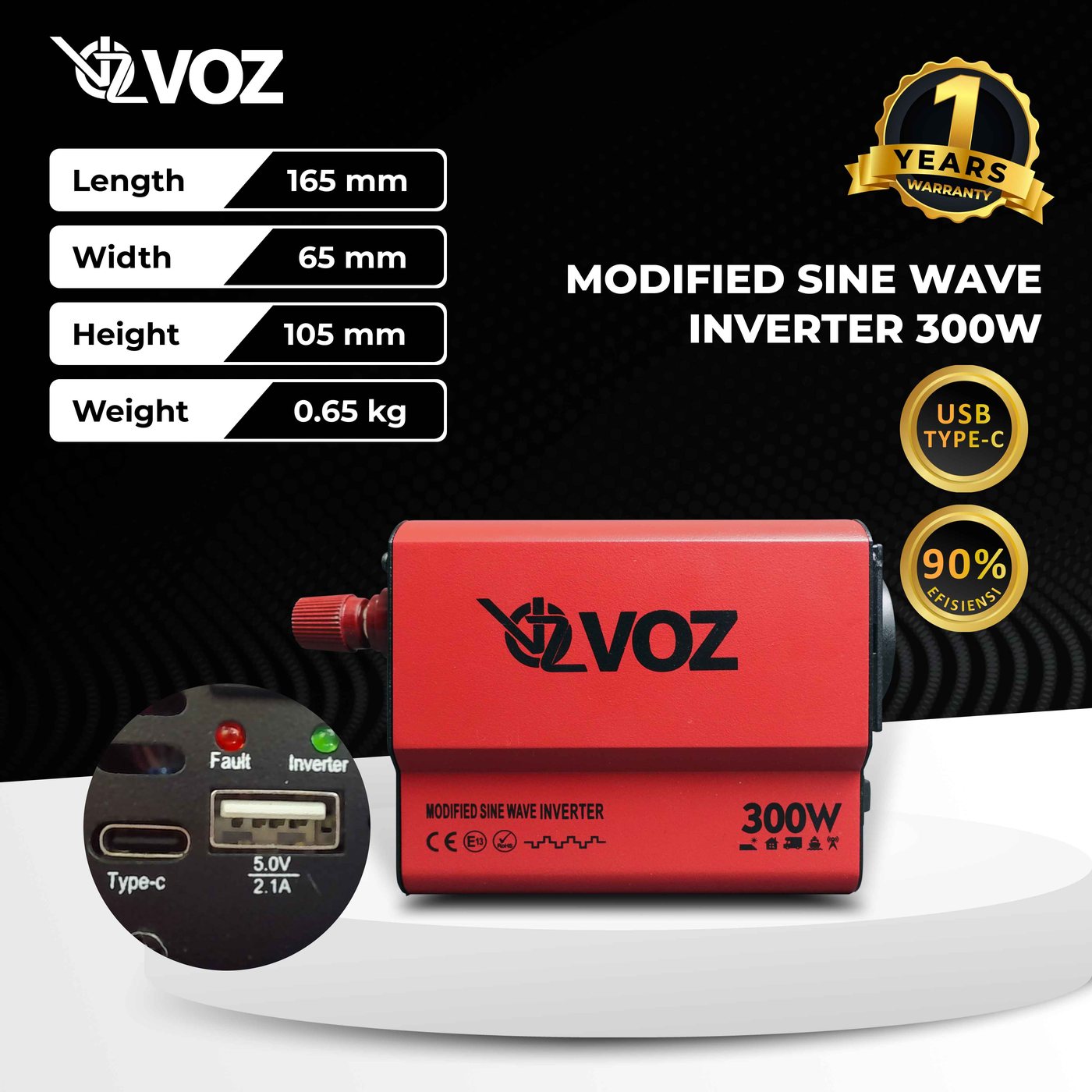 VOZ MODIFIED SINE WAVE INVERTER 300W 2