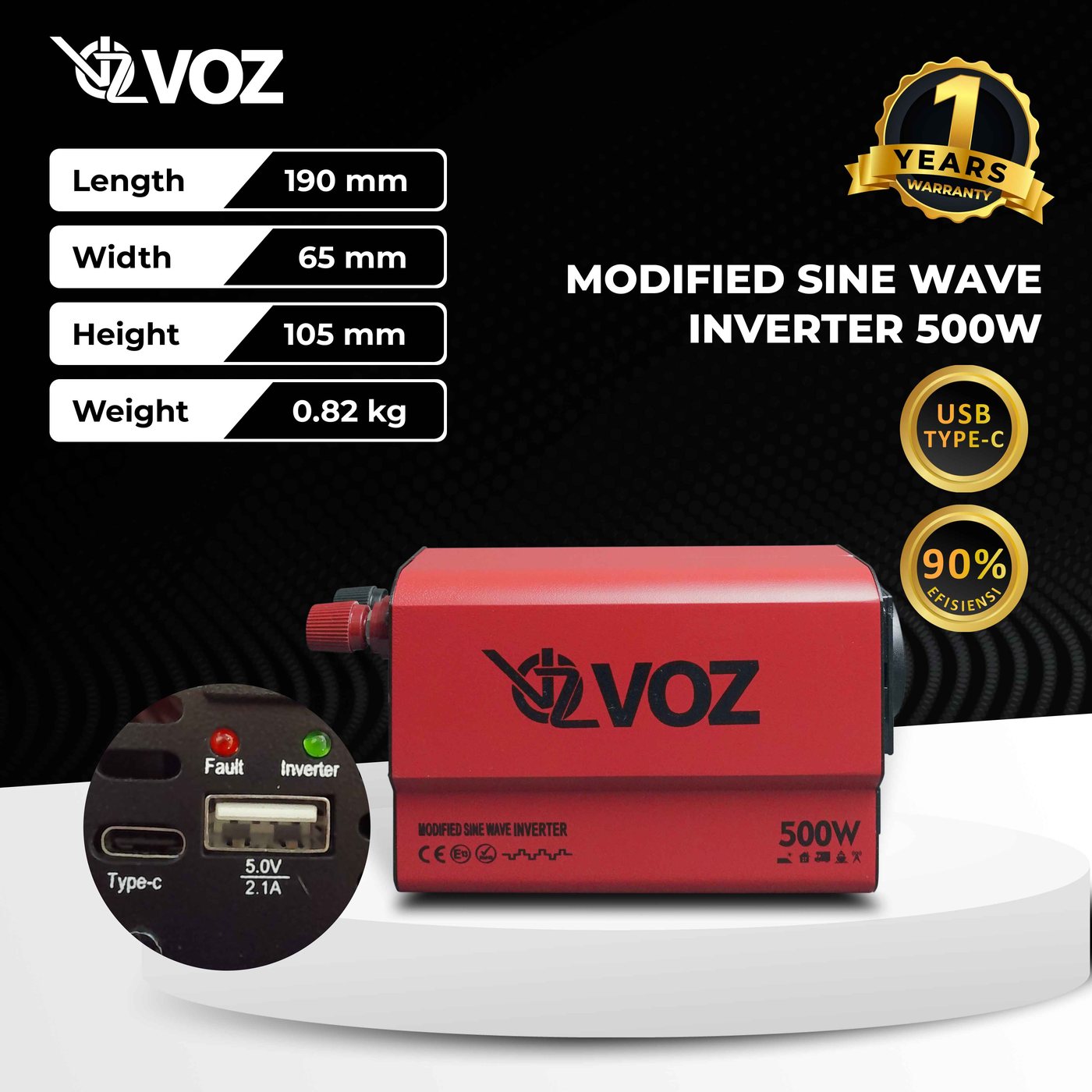 VOZ MODIFIED SINE WAVE INVERTER 500W