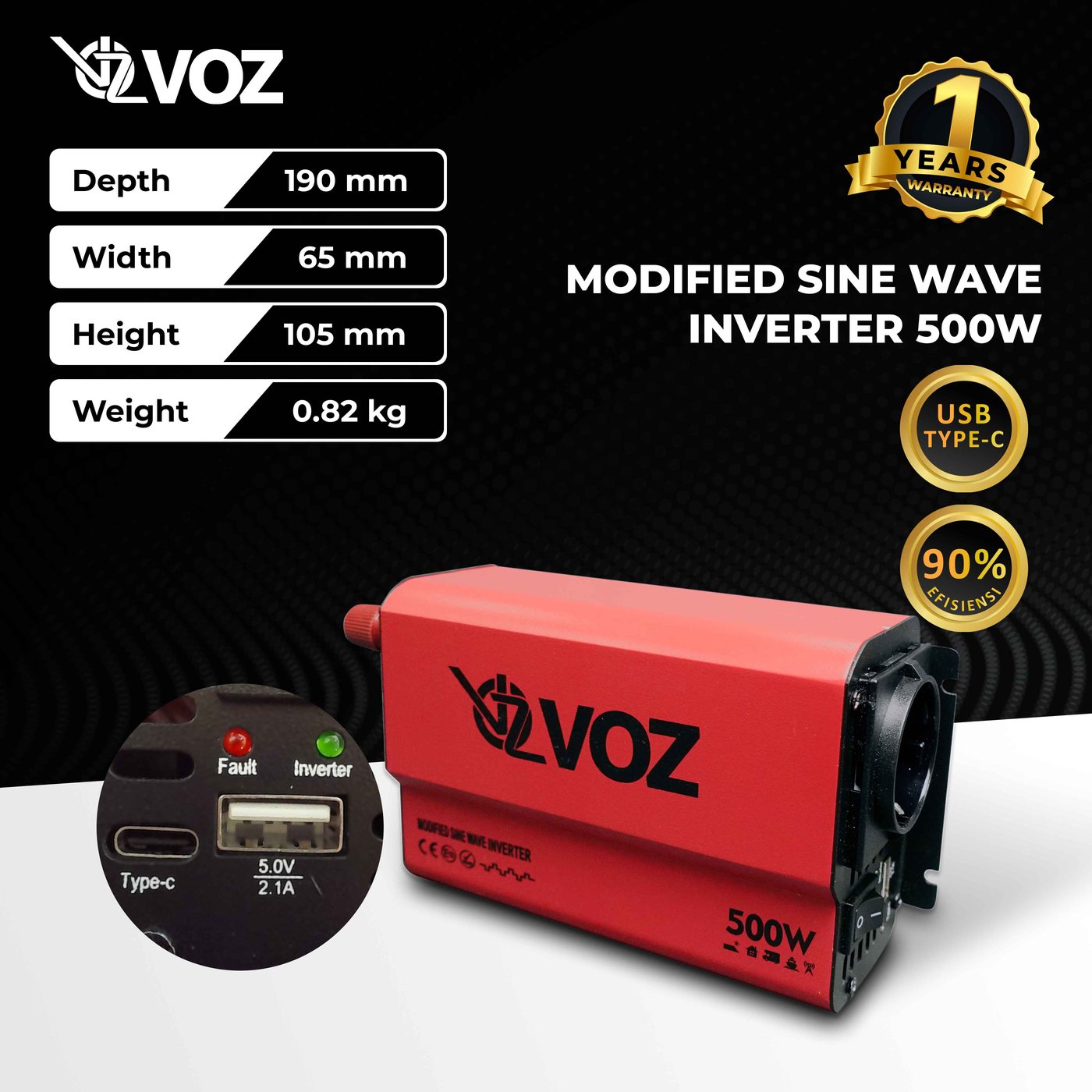 VOZ MODIFIED SINE WAVE INVERTER 500W 3