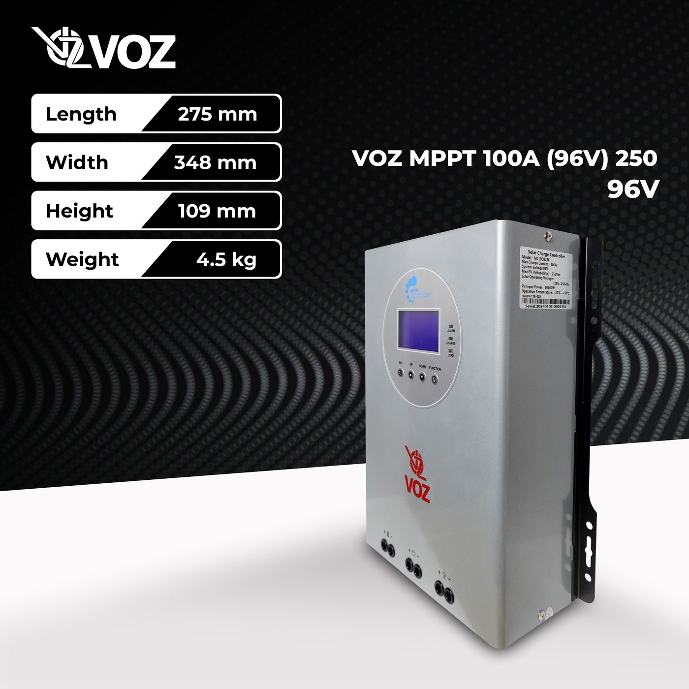 Voz MPPT Solar Charge Controller 100A | 96v | 250v -  Panel Surya 3